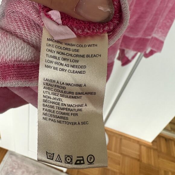 Free People Daisy Oversized Sweatshirt, Washed Dragonfruit Sorbet Pink, Size S - Picture 6 of 8